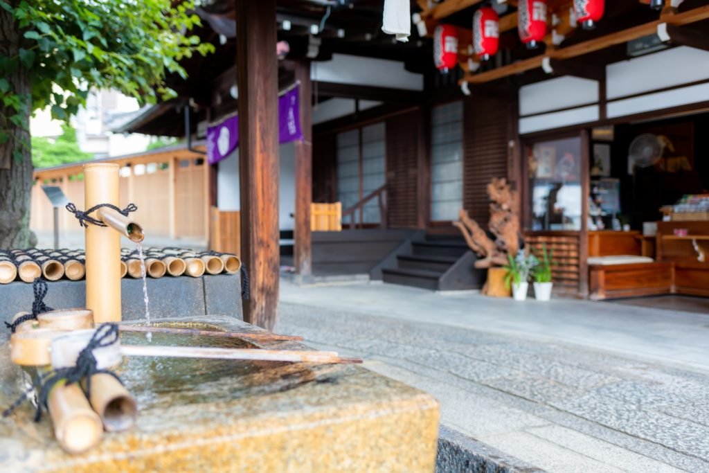 Purification fountain at Jotoku-ji Temple