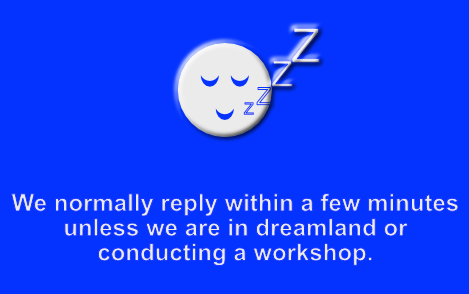 Contact us - Sleeping Message